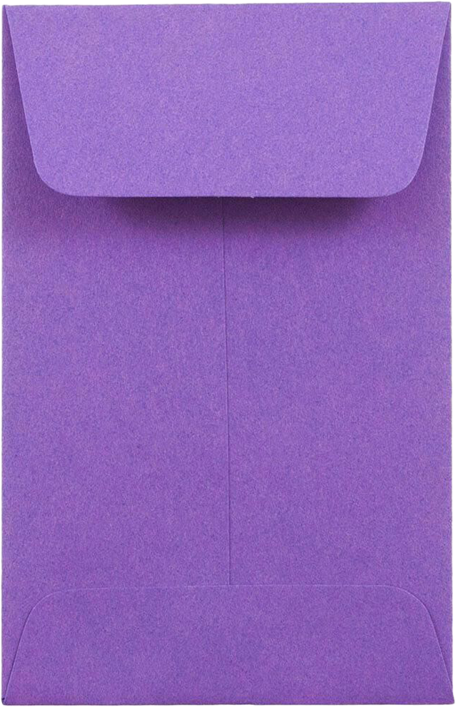 Violet Grape Purple 28lb #1 Coin Envelopes (2 1/4 x 3 1/2)