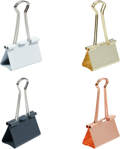 Business Assorted Large 41mm Binder Clips - 4 Packs of 12