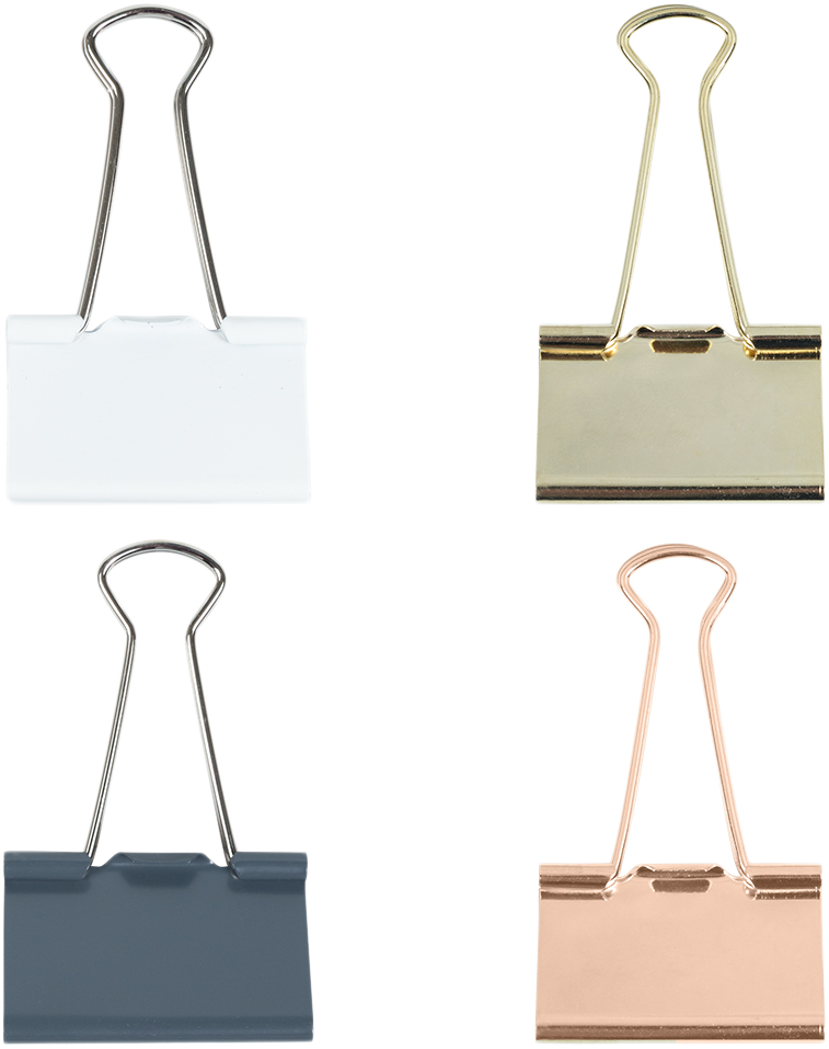 Business Assorted Large 41mm Binder Clips - 4 Packs of 12