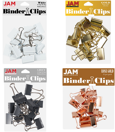 Business Assorted Medium 32mm Binder Clips - 4 Packs of 15