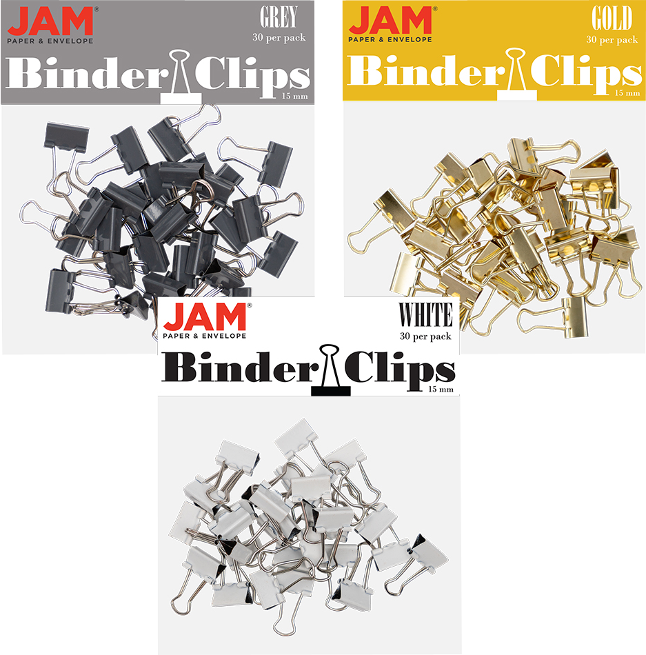 Business Assorted X-Small 15mm Binder Clips - 3 Packs of 30