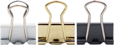 Business Assorted X-Small 15mm Binder Clips - 3 Packs of 30