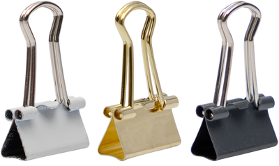 Business Assorted X-Small 15mm Binder Clips - 3 Packs of 30