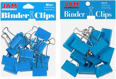 Blue Large 44mm & Medium 32mm Binder Clips