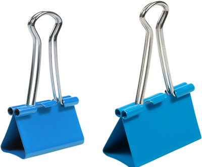 Blue Large 44mm & Medium 32mm Binder Clips