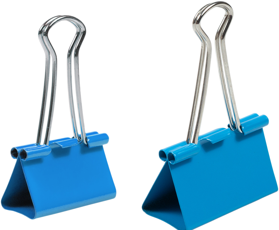 Blue Large 44mm & Medium 32mm Binder Clips