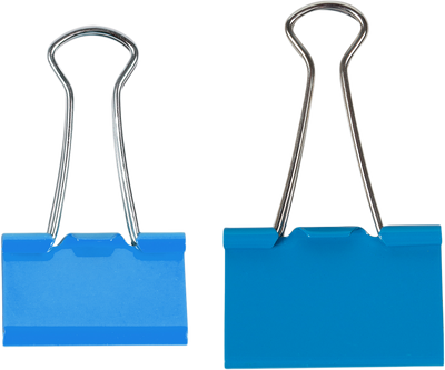 Blue Large 44mm & Medium 32mm Binder Clips