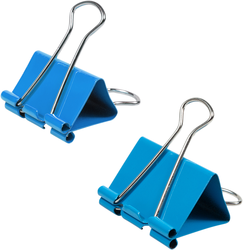 Blue Large 44mm & Medium 32mm Binder Clips