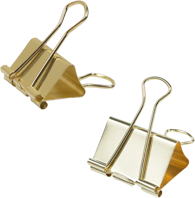 Gold Large 44mm & Medium 32mm Binder Clips