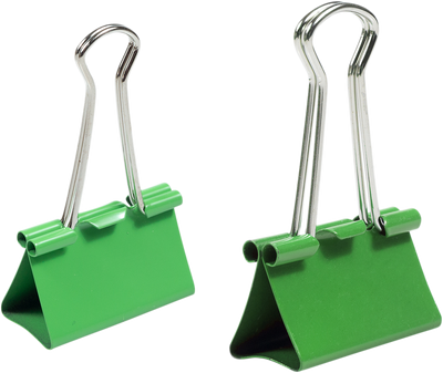 Green Large 44mm & Medium 32mm Binder Clips