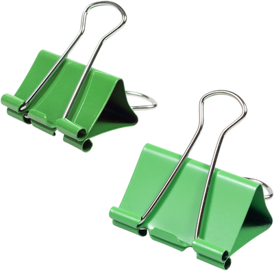 Green Large 44mm & Medium 32mm Binder Clips