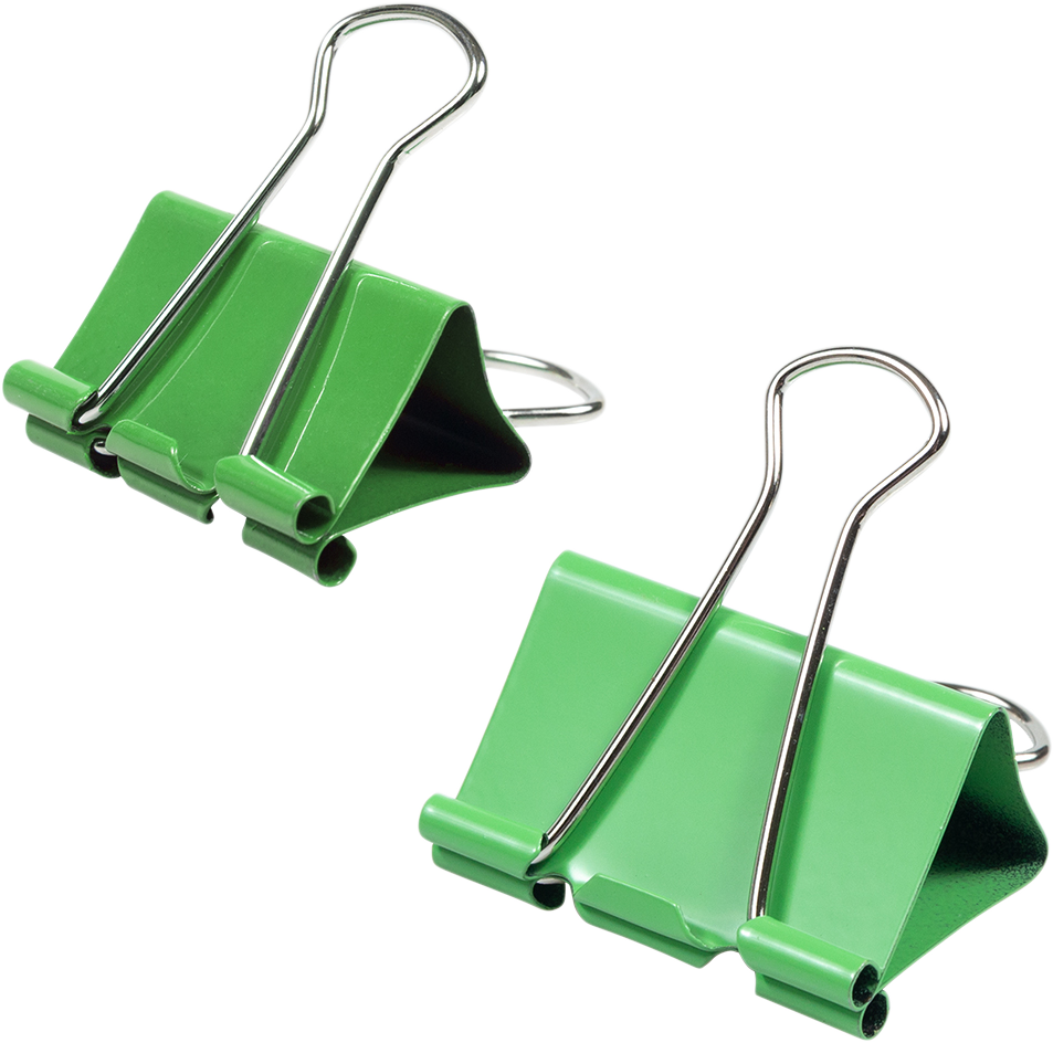 Green Large 44mm & Medium 32mm Binder Clips