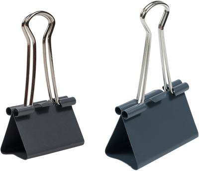 Gray Large 44mm & Medium 32mm Binder Clips