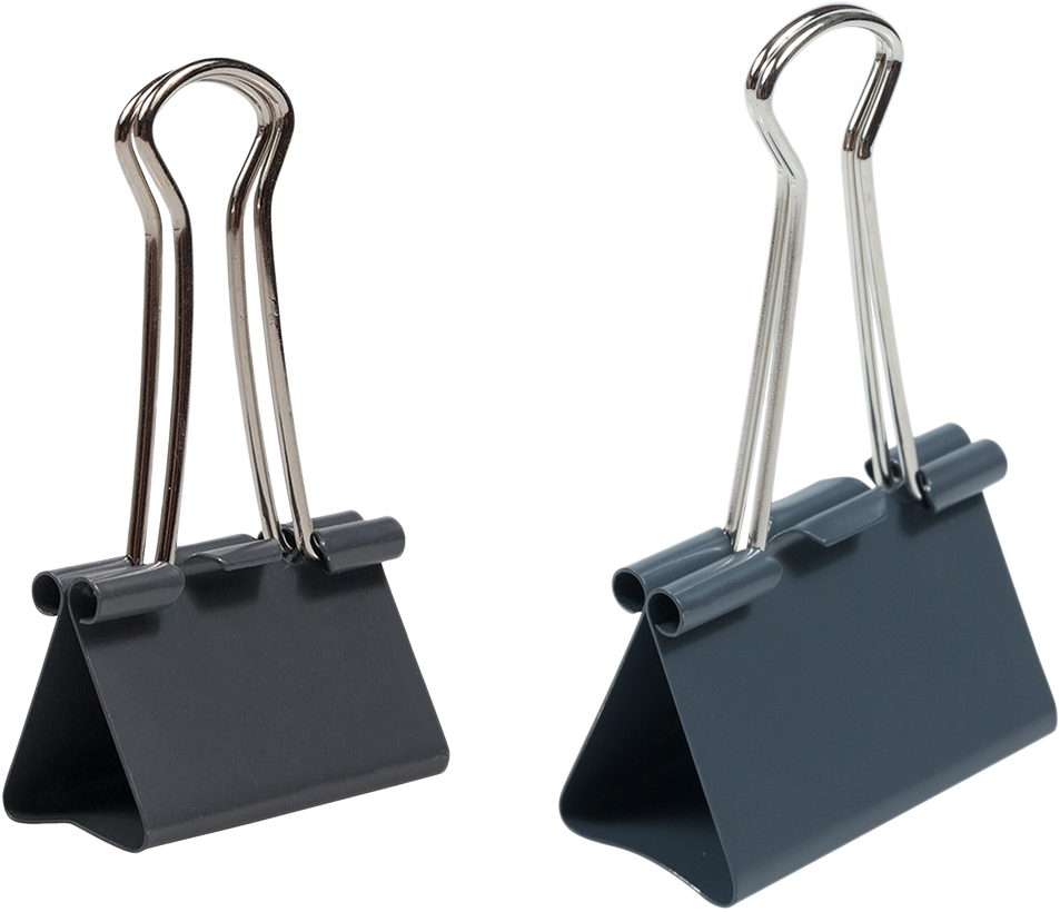 Gray Large 44mm & Medium 32mm Binder Clips