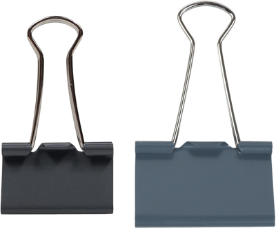 Gray Large 44mm & Medium 32mm Binder Clips