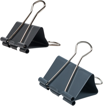Gray Large 44mm & Medium 32mm Binder Clips