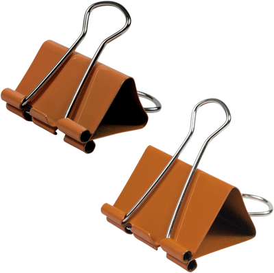 Orange Large 44mm & Medium 32mm Binder Clips