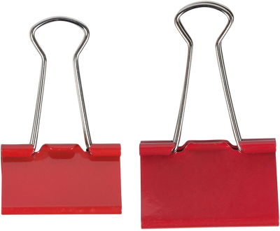 Red Large 44mm & Medium 32mm Binder Clips