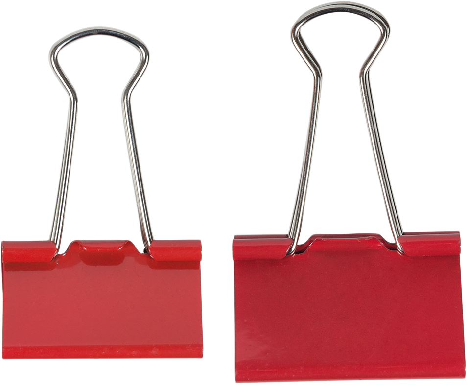 Red Large 44mm & Medium 32mm Binder Clips