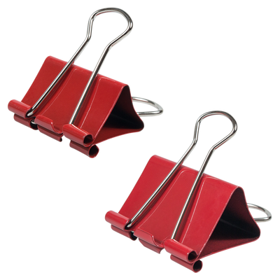 Red Large 44mm & Medium 32mm Binder Clips