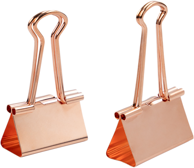 Rose Gold Large 44mm & Medium 32mm Binder Clips