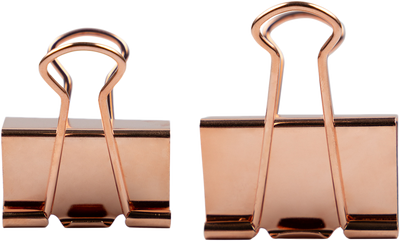 Rose Gold Large 44mm & Medium 32mm Binder Clips