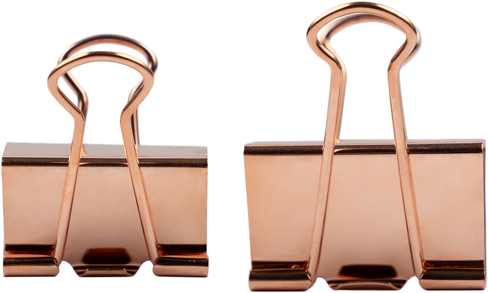 Rose Gold Large 44mm & Medium 32mm Binder Clips