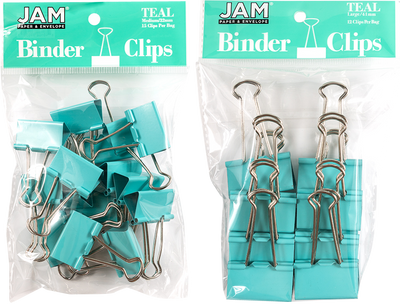 Teal Large 44mm & Medium 32mm Binder Clips