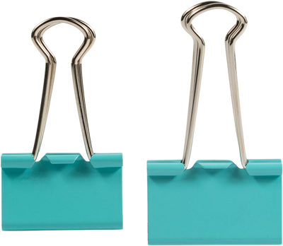 Teal Large 44mm & Medium 32mm Binder Clips