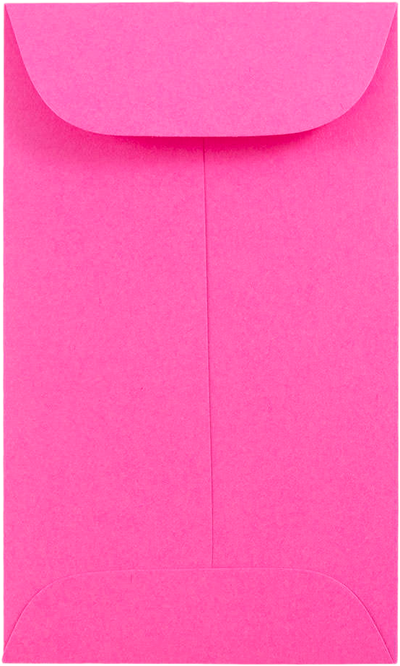Fuchsia Pink Magenta 32lb #3 Coin Envelopes (2 1/2 x 4 1/4)