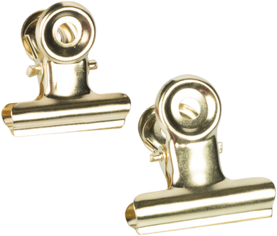 Gold Small 22mm & Medium 31mm Bulldog Clips - 2 Packs (40 Total)