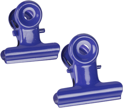 Purple Small 22mm & Medium 31mm Bulldog Clips - 2 Packs (40 Total)