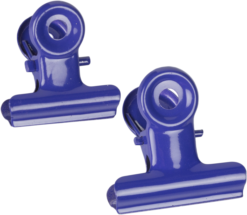 Purple Small 22mm & Medium 31mm Bulldog Clips - 2 Packs (40 Total)