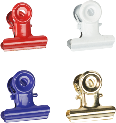 Assorted Small 22mm Bulldog Clips - 4 Packs of 25