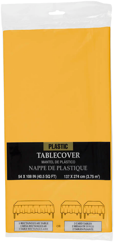 Yellow 54 x 108 Plastic Tablecover