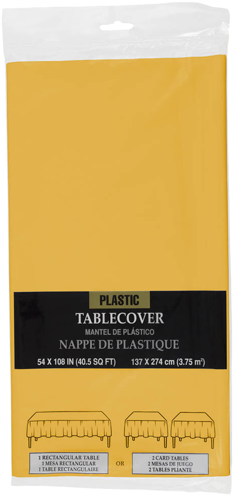 Yellow 54 x 108 Plastic Tablecover