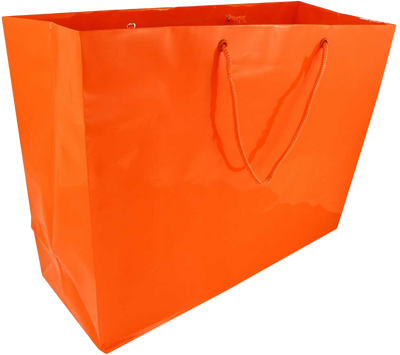 Orange X-Large Glossy Gift Bags (16 x 12 x 6)