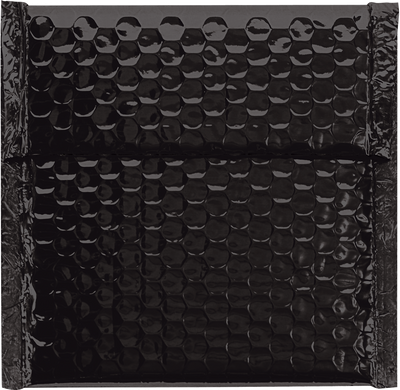 Black Metallic 7 x 6 3/4 Bubble Mailer with Peel & Seal