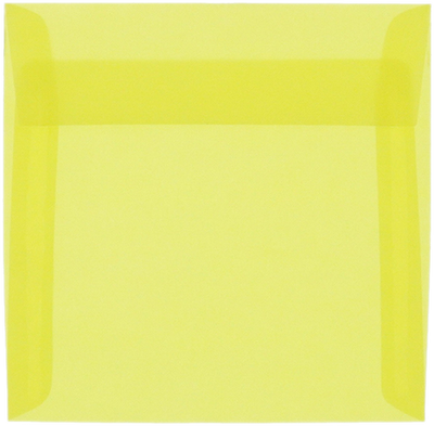 Primary Yellow Translucent 30lb 5 1/2 x 5 1/2 Square Envelopes