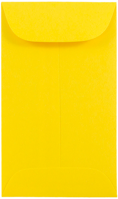 Yellow 24lb #5 1/2 Coin Envelopes (3 1/8 x 5 1/2)