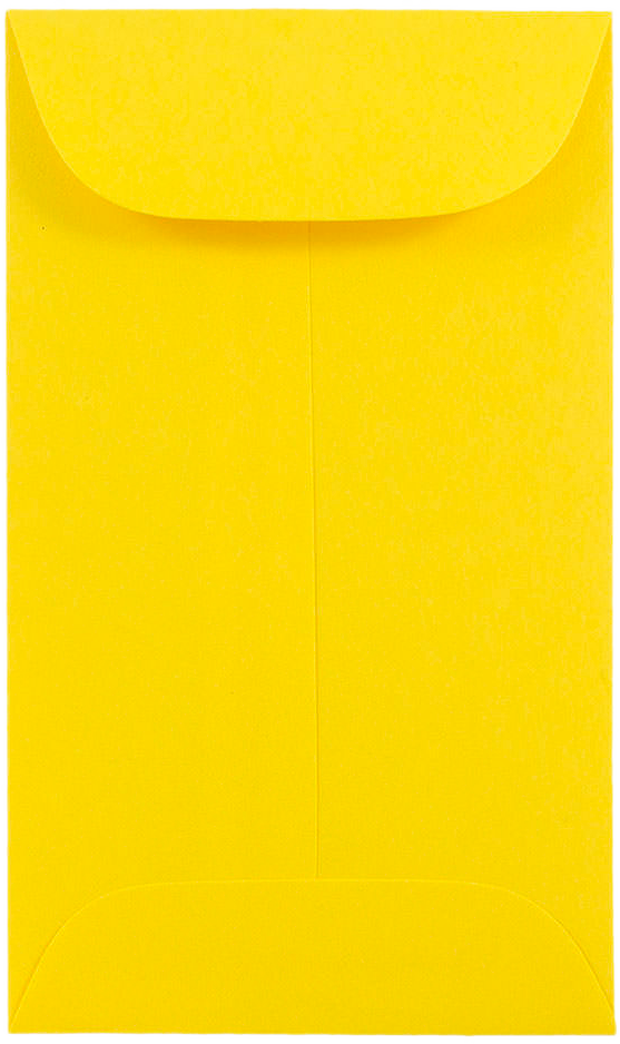 Yellow 24lb #5 1/2 Coin Envelopes (3 1/8 x 5 1/2)