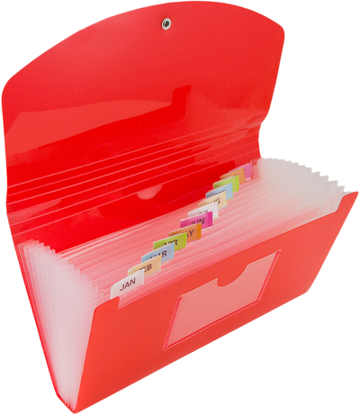 Red Check Size 13 Pocket Expanding Files (5 x 10 1/2)