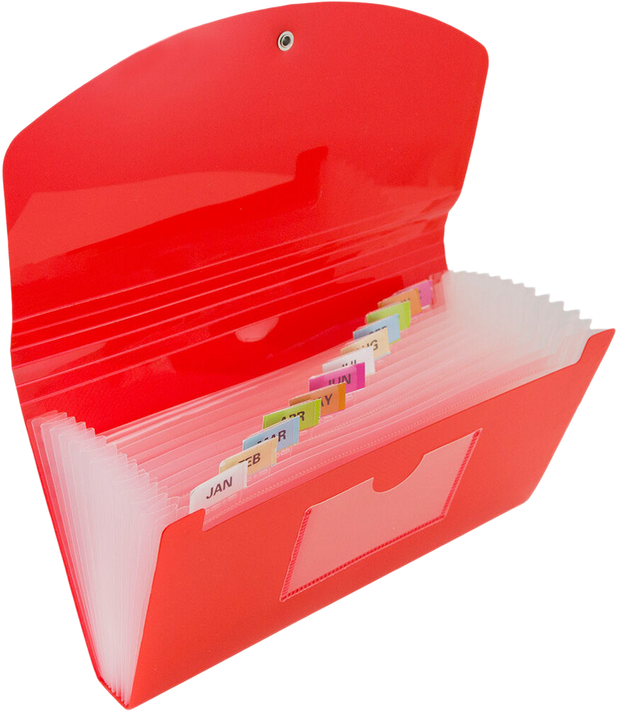 Red Check Size 13 Pocket Expanding Files (5 x 10 1/2)