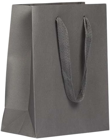 Gray Kraft Recycled Medium Matte Heavy Duty Gift Bags (8 x 10 x 4)