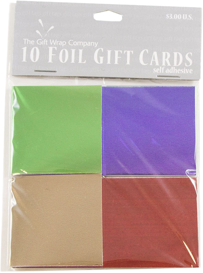 Assorted Foil Folded Gift Tags (1 15/16 x 1 15/16) - 10 Pack