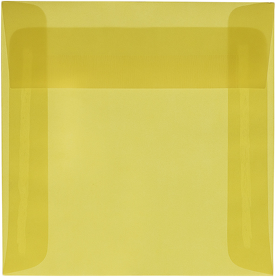 Primary Yellow Translucent 30lb 6 x 6 Square Envelopes