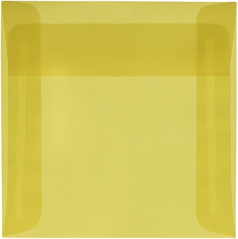 Primary Yellow Translucent 30lb 6 x 6 Square Envelopes