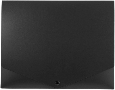 Black Medium 10 x 12 1/2 x 3/4 Plastic Portfolios with Snap