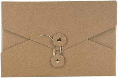 Natural Brown Kraft 5 1/2 x 8 1/2 x 1 Button and String Video Portfolios