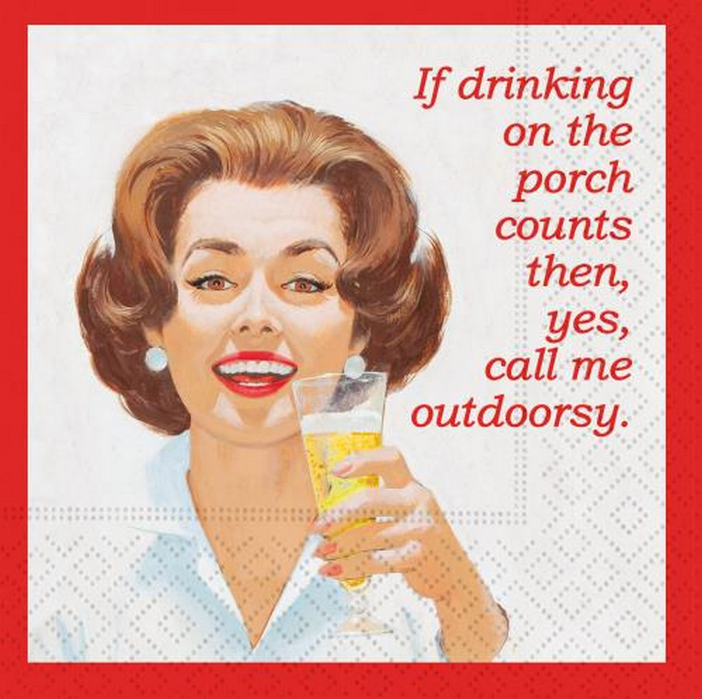 Call Me Outdoorsy 5 x 5 Novelty Holiday Cocktail Napkins - 20 Pack